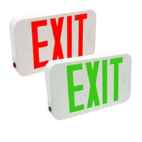 Compact Indoor LED Exit Sign With Universal Installation Kit: Series: EECE