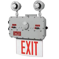Class I Div 1 Explosion-Proof Edgelit Exit Sign with Lights Series: EEXL