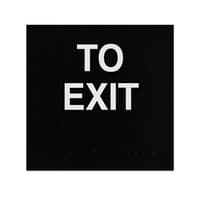 ADA Braille To Exit Sign Engraved Applique Grade 2